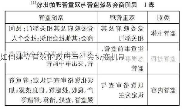 如何建立有效的政府与社会协商机制