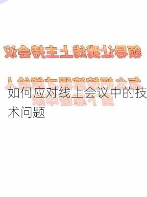 如何应对线上会议中的技术问题