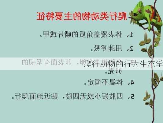 爬行动物的行为生态学