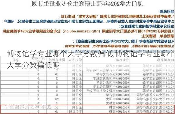 博物馆学专业哪个大学分数偏低,博物馆学专业哪个大学分数偏低呢