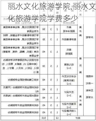 丽水文化旅游学院,丽水文化旅游学院学费多少