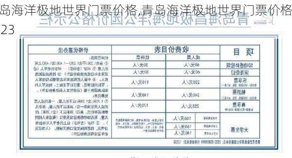 青岛海洋极地世界门票价格,青岛海洋极地世界门票价格2023