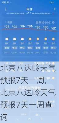 北京八达岭天气预报7天一周,北京八达岭天气预报7天一周查询