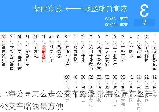 北海公园怎么走公交车路线,北海公园怎么走公交车路线最方便