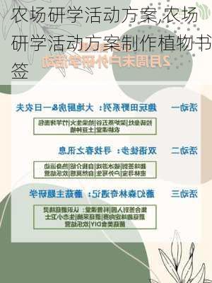 农场研学活动方案,农场研学活动方案制作植物书签