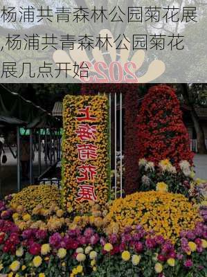 杨浦共青森林公园菊花展,杨浦共青森林公园菊花展几点开始