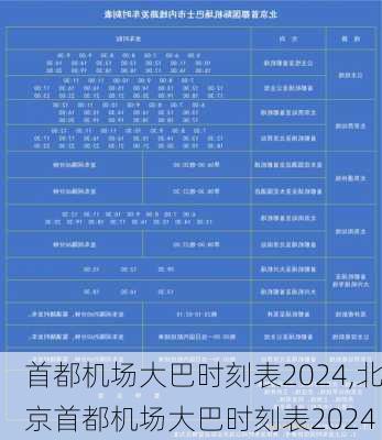 首都机场大巴时刻表2024,北京首都机场大巴时刻表2024