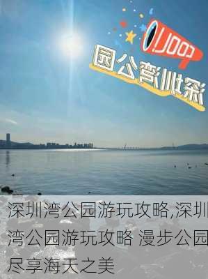 深圳湾公园游玩攻略,深圳湾公园游玩攻略 漫步公园尽享海天之美